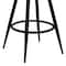 Armen Living Justin 26" Counter Height Swivel Vintage Gray Faux Leather Bar Stool with Black Metal Legs LCJTBABLVG26 - alternate 6